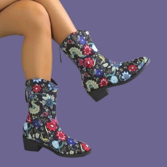 Western floral boots sz 7.5 - Picture 3 of 8